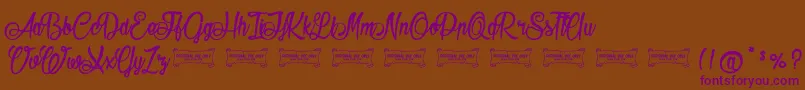 Seasider Font – Purple Fonts on Brown Background