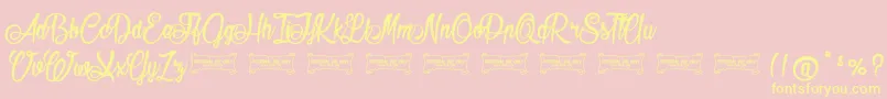 Seasider Font – Yellow Fonts on Pink Background