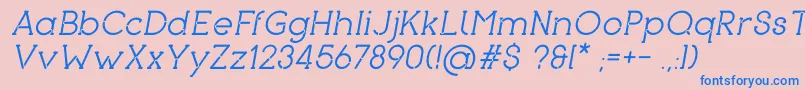 Шрифт PironItalic – синие шрифты на розовом фоне