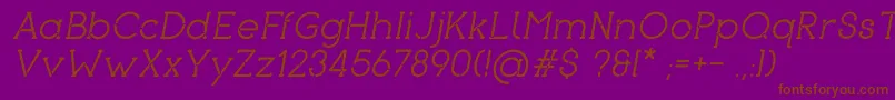 Шрифт PironItalic – коричневые шрифты на фиолетовом фоне