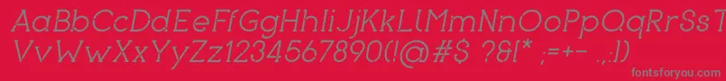 Шрифт PironItalic – серые шрифты на красном фоне