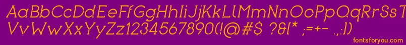 fuente PironItalic – Fuentes Naranjas Sobre Fondo Morado