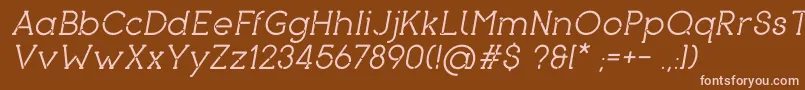 PironItalic Font – Pink Fonts on Brown Background