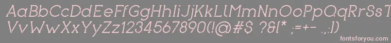 fuente PironItalic – Fuentes Rosadas Sobre Fondo Gris