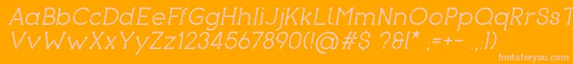 PironItalic Font – Pink Fonts on Orange Background