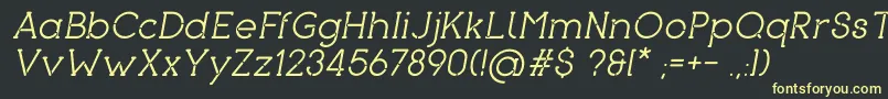 PironItalic Font – Yellow Fonts on Black Background