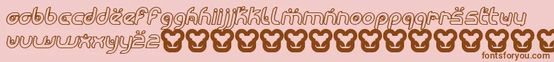 MoogwaiThinoblique Font – Brown Fonts on Pink Background