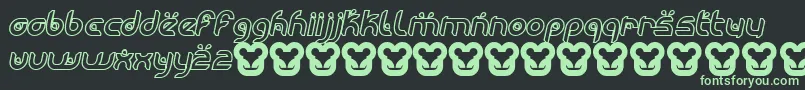 MoogwaiThinoblique Font – Green Fonts on Black Background