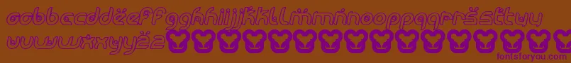 MoogwaiThinoblique Font – Purple Fonts on Brown Background