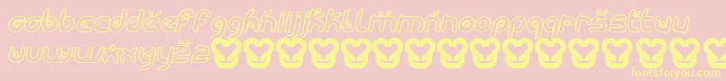 MoogwaiThinoblique Font – Yellow Fonts on Pink Background