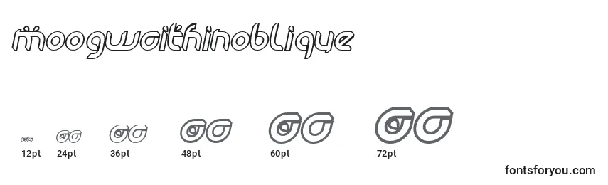 Размеры шрифта MoogwaiThinoblique