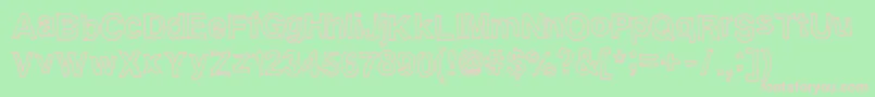 Handvetica Font – Pink Fonts on Green Background