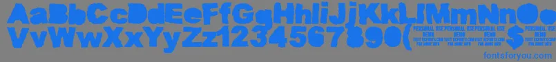 MuddytractorsoliddemoKcfonts Font – Blue Fonts on Gray Background