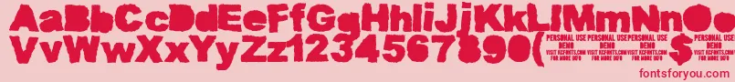 fuente MuddytractorsoliddemoKcfonts – Fuentes Rojas Sobre Fondo Rosa