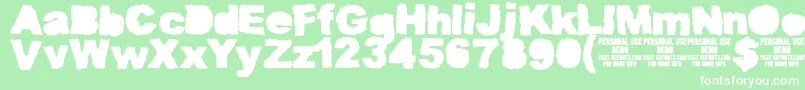 MuddytractorsoliddemoKcfonts Font – White Fonts on Green Background