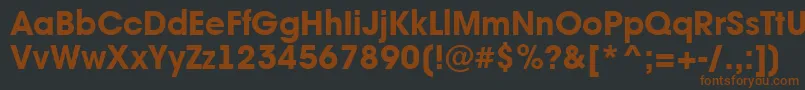 Czcionka AAvantebsExtrabold – brązowe czcionki na czarnym tle