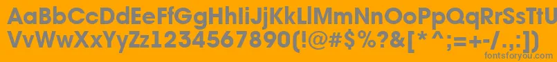 AAvantebsExtrabold-Schriftart – Graue Schriften auf orangefarbenem Hintergrund