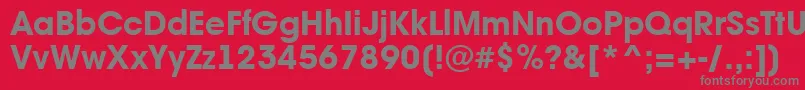 AAvantebsExtrabold Font – Gray Fonts on Red Background