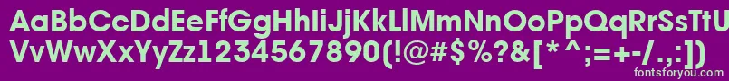 AAvantebsExtrabold Font – Green Fonts on Purple Background