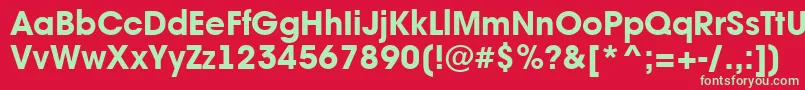 AAvantebsExtrabold Font – Green Fonts on Red Background