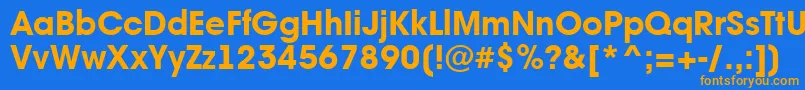 En savoir plus sur la police AAvantebsExtrabold Police AAvantebsExtrabold – polices orange sur fond bleu