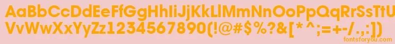 AAvantebsExtrabold Font – Orange Fonts on Pink Background