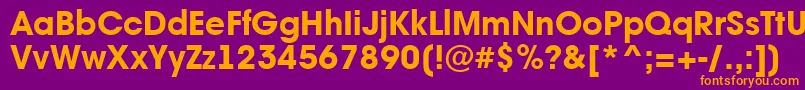 AAvantebsExtrabold Font – Orange Fonts on Purple Background