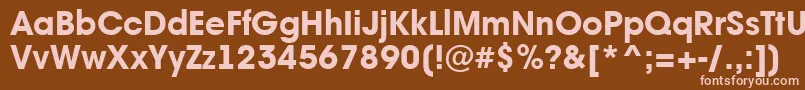 AAvantebsExtrabold Font – Pink Fonts on Brown Background