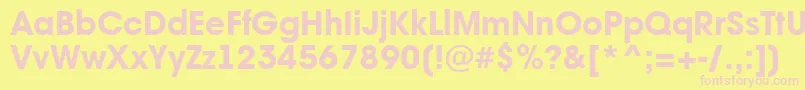 AAvantebsExtrabold Font – Pink Fonts on Yellow Background