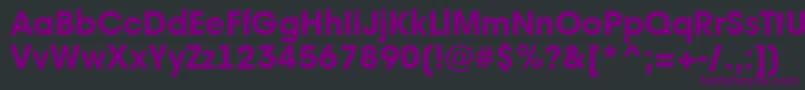 AAvantebsExtrabold Font – Purple Fonts on Black Background