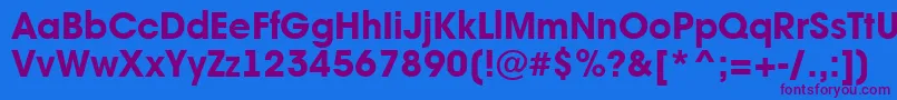 AAvantebsExtrabold Font – Purple Fonts on Blue Background
