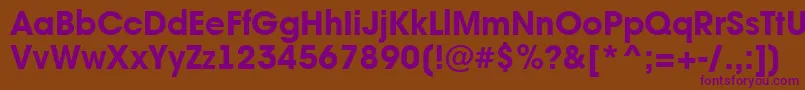 AAvantebsExtrabold Font – Purple Fonts on Brown Background