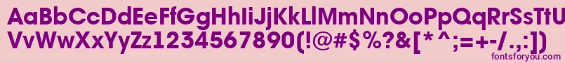 AAvantebsExtrabold Font – Purple Fonts on Pink Background