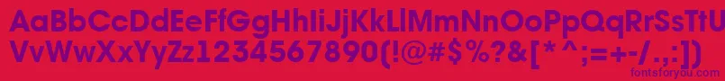 AAvantebsExtrabold Font – Purple Fonts on Red Background