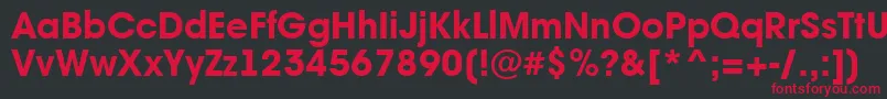 AAvantebsExtrabold Font – Red Fonts on Black Background