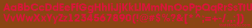AAvantebsExtrabold Font – Red Fonts on Brown Background