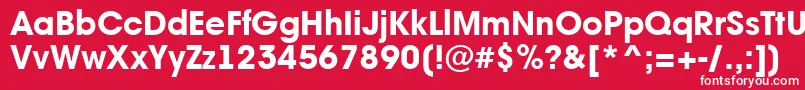 AAvantebsExtrabold Font – White Fonts on Red Background