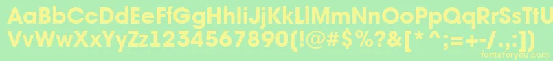 AAvantebsExtrabold Font – Yellow Fonts on Green Background
