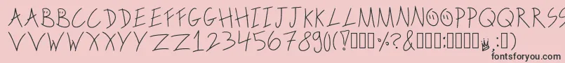 More about ScribbleonthebusRegular Font ScribbleonthebusRegular Font – Black Fonts on Pink Background