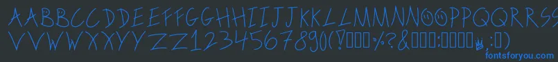 fuente ScribbleonthebusRegular – Fuentes Azules Sobre Fondo Negro