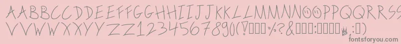 ScribbleonthebusRegular Font – Gray Fonts on Pink Background