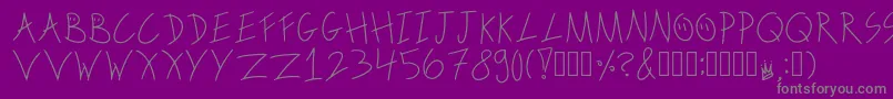 ScribbleonthebusRegular Font – Gray Fonts on Purple Background