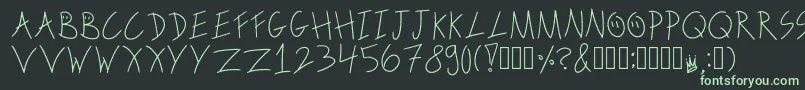 ScribbleonthebusRegular Font – Green Fonts on Black Background