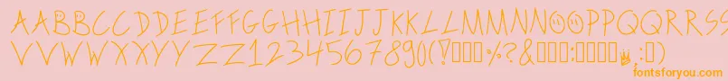More about ScribbleonthebusRegular Font ScribbleonthebusRegular Font – Orange Fonts on Pink Background