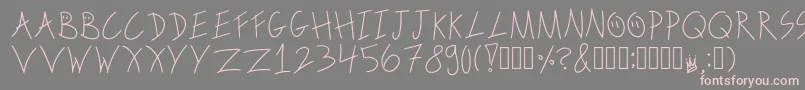 ScribbleonthebusRegular Font – Pink Fonts on Gray Background