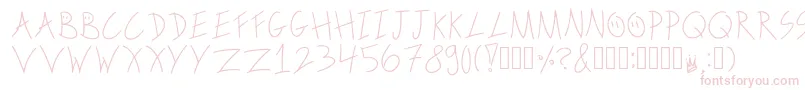 ScribbleonthebusRegular Font – Pink Fonts on White Background