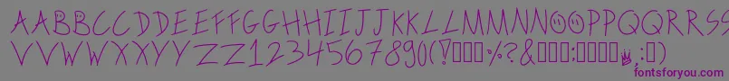 ScribbleonthebusRegular Font – Purple Fonts on Gray Background