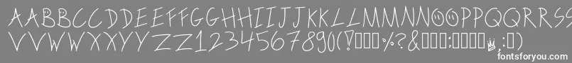 ScribbleonthebusRegular Font – White Fonts on Gray Background