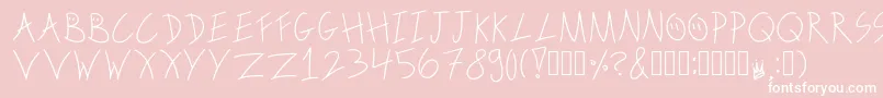 ScribbleonthebusRegular Font – White Fonts on Pink Background
