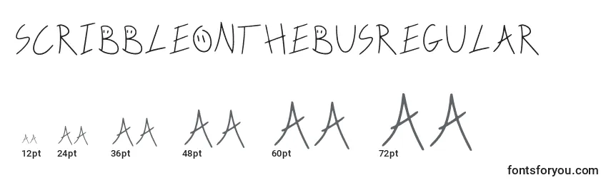 Размеры шрифта ScribbleonthebusRegular